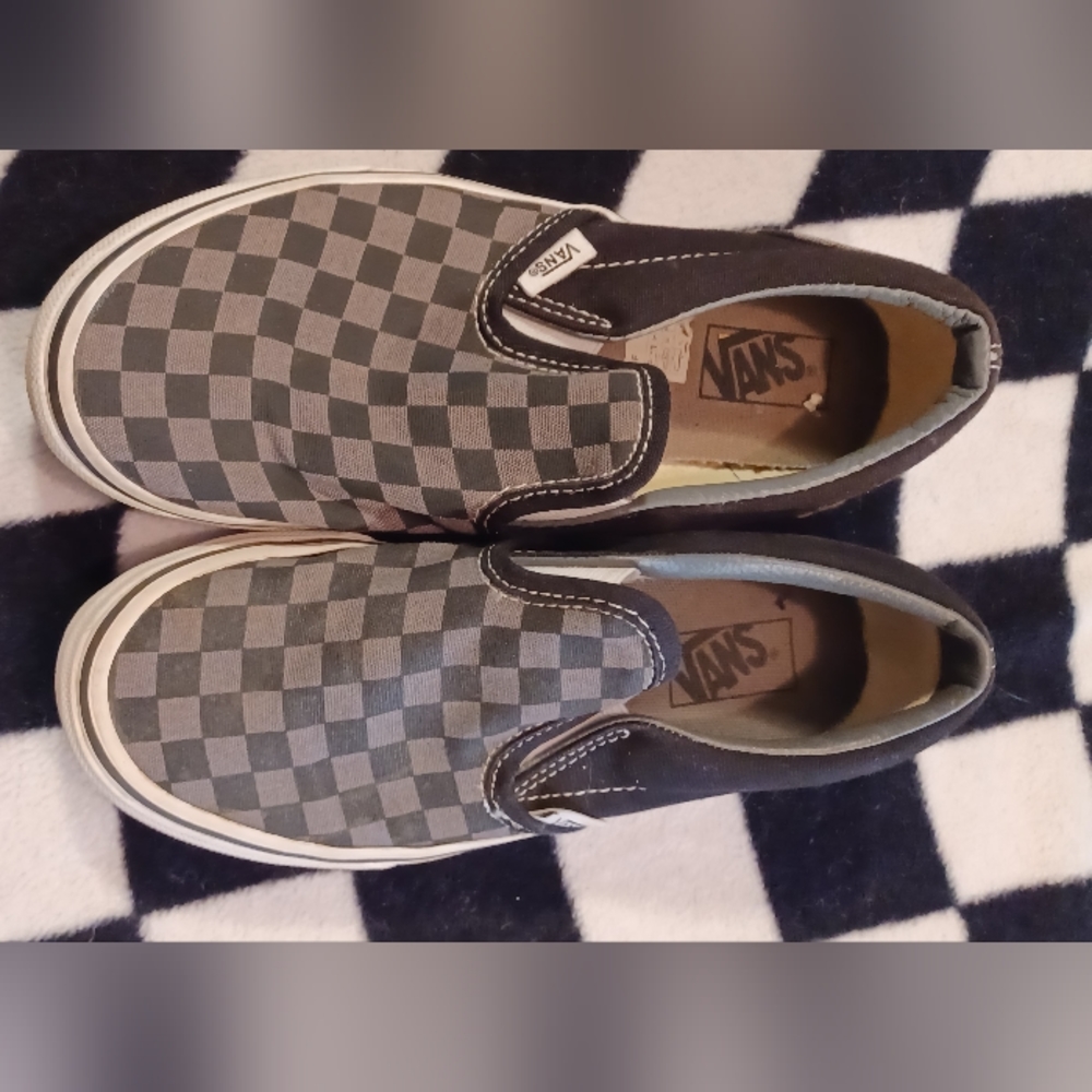 Vans gray checker